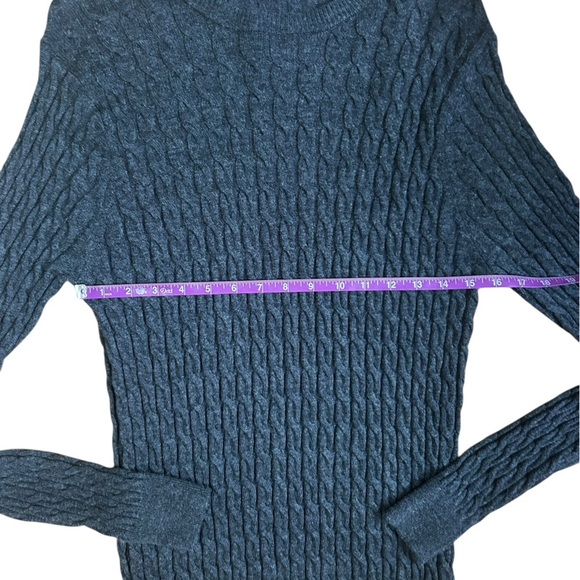 Scott & Scott London Wool & Cashmere-Blend Crewneck Sweater Size L Cable Knit - Picture 5 of 8